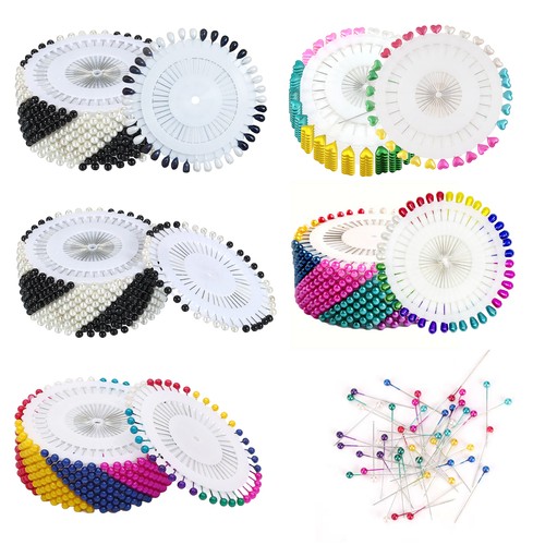 Sewing pins multicolor head - sewing,