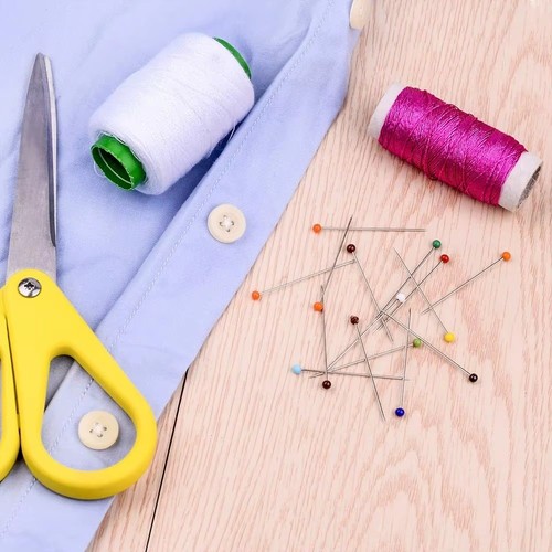 100 sewing pins - sewing, multicolor
