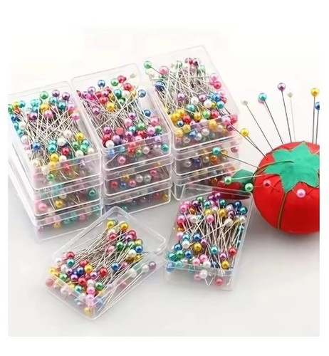 100pcs sewing pins coloured - 100pcs,