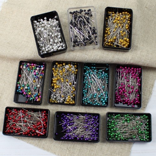 144 pearl head pins - pearl, 10