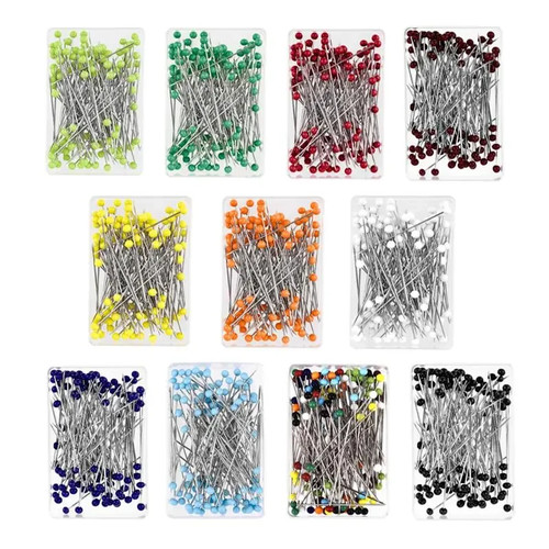 100 sewing pins multicolor - 100,