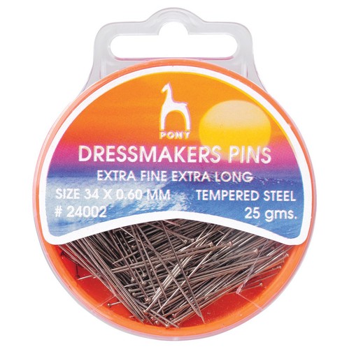 Pony pins dressmakers - pins:, extra