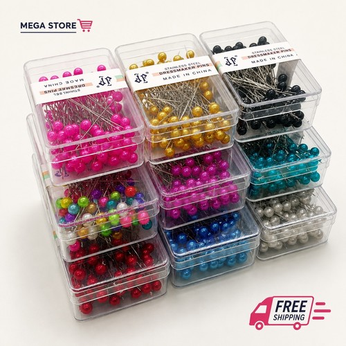100 sewing pins multicolor - 100,