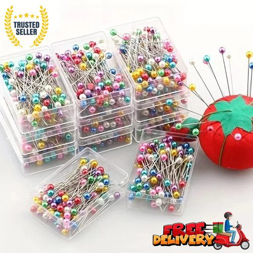 100 sewing pins coloured - pins,