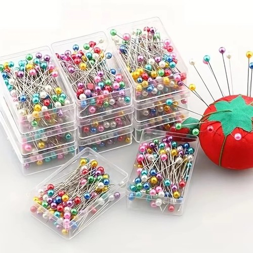 100 sewing pins - sewing, multicolor