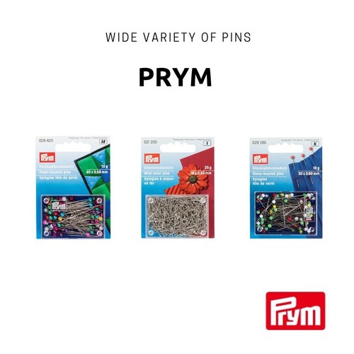 Prym steel pins glass - steel, pearl