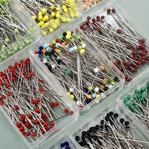 100 sewing pins - sewing, multicolor