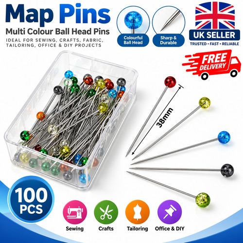 100x 5in straight pins - 100x,