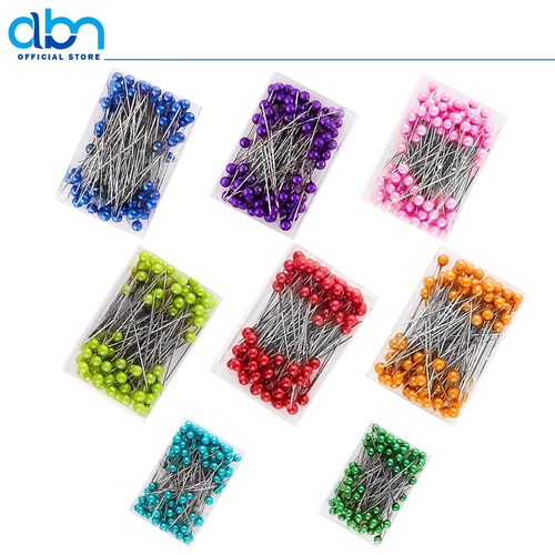 Sewing pins multicolor head - multicolor,