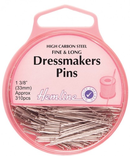 Hemline fine dressmaking pins - dressmaking,