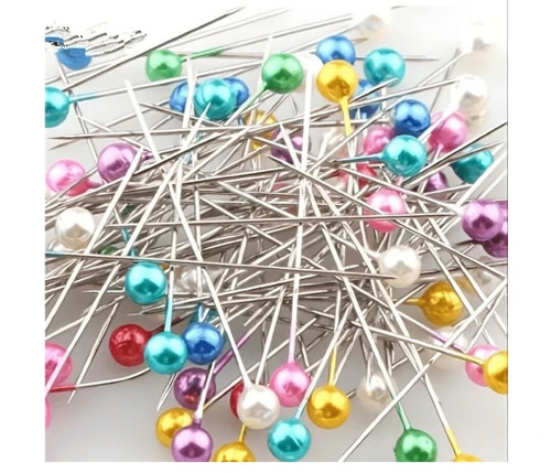 100 sewing pins multicolor - 100,