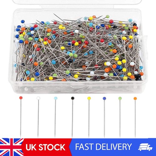 1000pcs glass pins 38mm - glass,