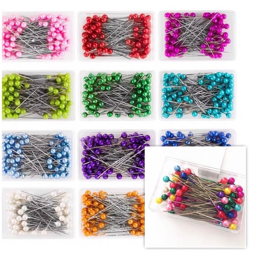 100 pearl head pins - pins, 12