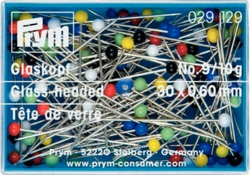 Prym 30mm glass headed - glass, pins