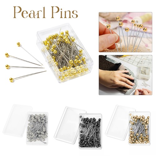 Pearl head sewing pins - pearl,