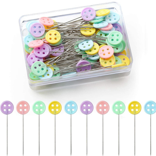 100pcs sewing pins flat - 100pcs,
