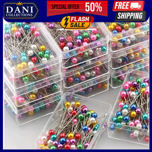 100 sewing pins multicolor - 100,