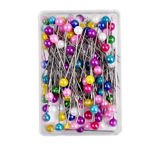 100 sewing pins - pins, multicolor